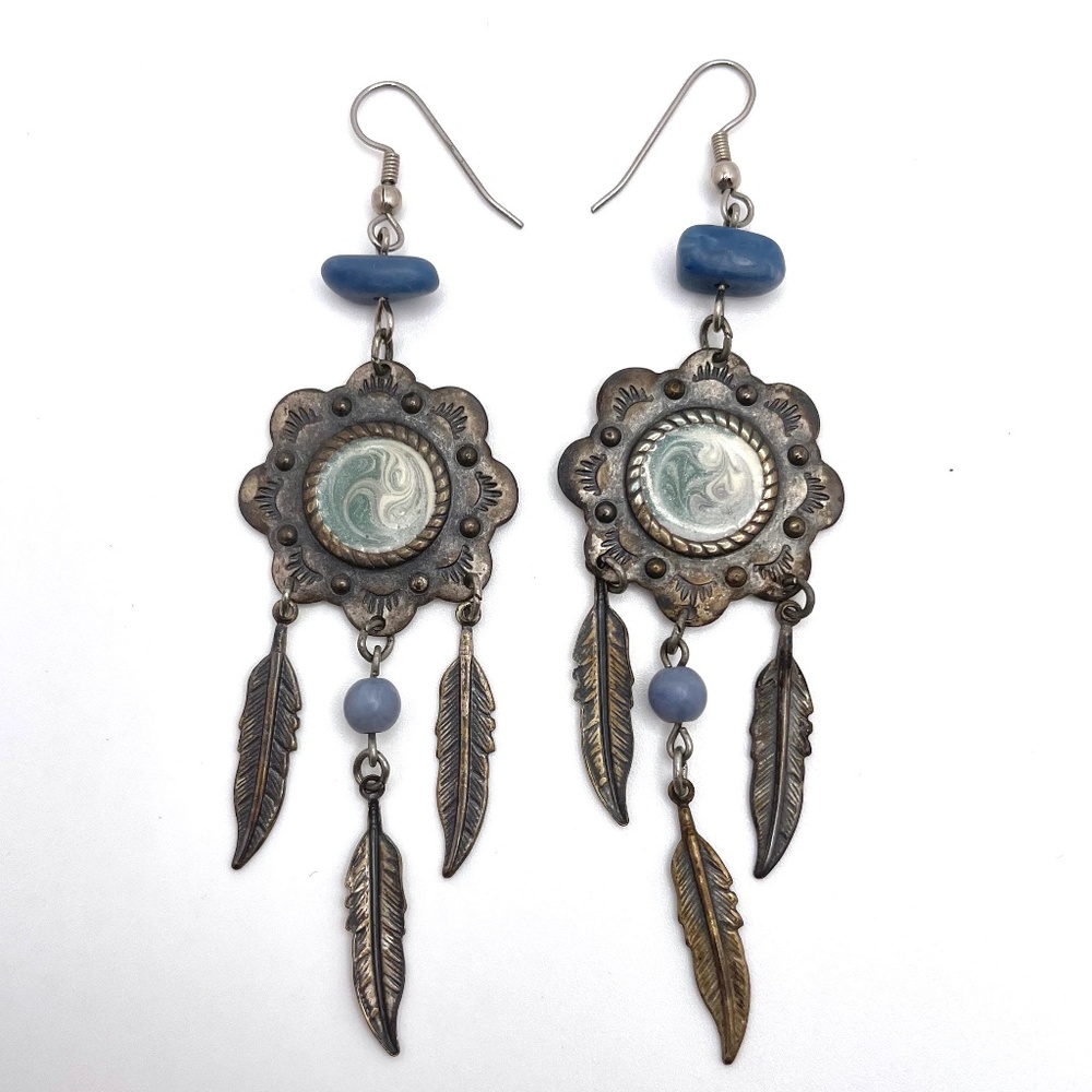 Sterling Silver Delicate Dangle Feather Earrings